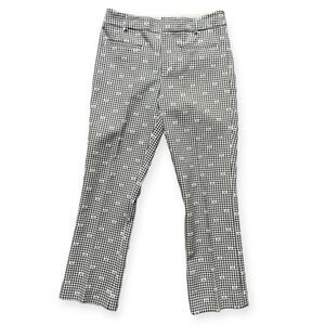 Anthropologie Black and White Checkered Flare Pants